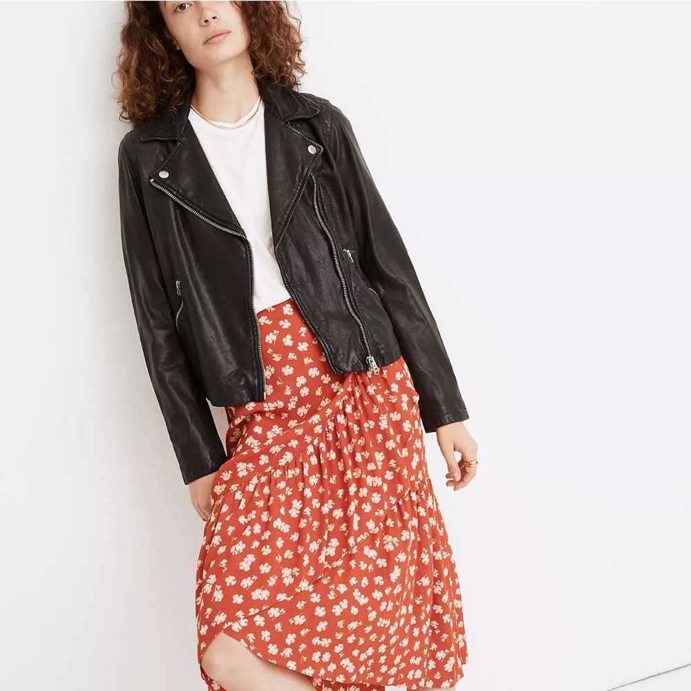 Madewell Washed Leather Motorcycle Jacket NWOT